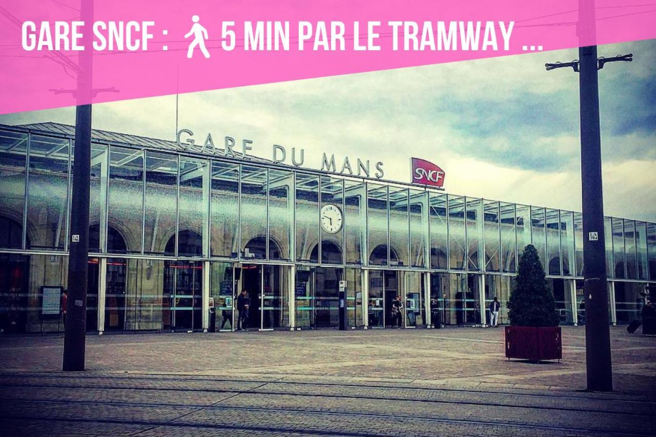 ルマンTramway 12 Jaures Cosy Proche Gareアパートメント エクステリア 写真